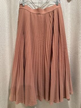 Pleaded Maxi skirt in Malve/ dirty pink